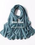 Pure Color Pearl Chiffon Scarf Headcloth Veil Chiffon Scarf