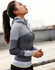 Women Hooded running  Long Sleeve Sweatshirt