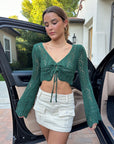 Midriff-baring Knitted Sweater Top For Women