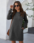 Round Neck Long Sleeve Women's Dress Sweater