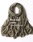 Pure Color Pearl Chiffon Scarf Headcloth Veil Chiffon Scarf