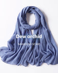 Pure Color Pearl Chiffon Scarf Headcloth Veil Chiffon Scarf