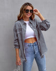 Fashion Ripped Shirt Jacket