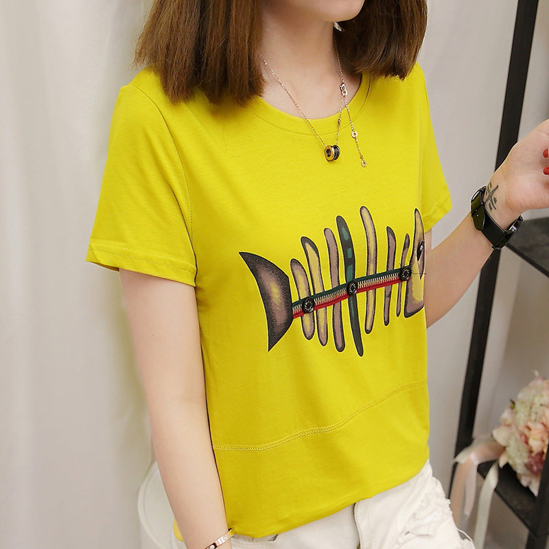 Striped short sleeve t-shirt for women