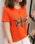 Striped short sleeve t-shirt for women