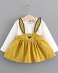 2021 autumn new Korean children's clothing, girls cute rabbit dress, baby baby princess dress 916