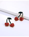 Female Summer Alloy Cherry-shaped Earrings