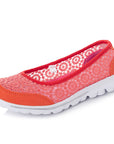 Plus size breathable beanie lace flats for women