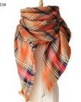 European And American Autumn And Winter Plus-sized Double-sided Qicaigei Scarf Women's Shawl