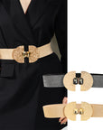 Fashion Stretch Women Glittering With Pearls Elastic Belt Decorative Skirt Belt Simple Premium Waist Cover