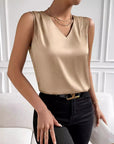 Women's Satin Temperament Commute Vest Bottoming Top