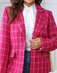 Temperament Commute Plaid Plus Size Coat