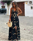 Fashion Wear V-neck High Waist Sling Dress