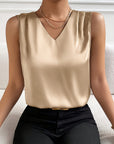 Women's Satin Temperament Commute Vest Bottoming Top