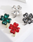 Fashion Simple And Compact Heart Shape Rhinestone Four-leaf Clover Brooch