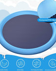 Non-Slip Splash Pad For Kids And Pet Dog Pool Summer Outdoor Water Toys Fun Backyard Fountain Play Mat