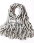 Pure Color Pearl Chiffon Scarf Headcloth Veil Chiffon Scarf