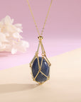 Spring 2023 New Natural Energy Crystal Pendant Ins Niche Design Valentine's Day Bag Bag Peace Necklace