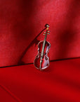 Light Luxury Cold Style Violin Brooch Pin