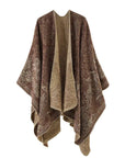 Women's Split Cloak Shawl Classical Style Double-sided Tassel Travel Warm Cloak New