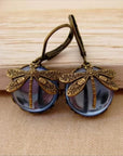 Fashion Retro Small Dragonfly Pattern Earrings