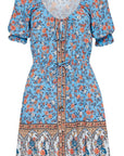 Short Sleeve Floral Dress For Women