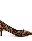 Suede Leopard Pointed High Heels Shoes