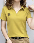 Women's V-neck Short-sleeved High-end Western Style Youthful-looking Casual Top