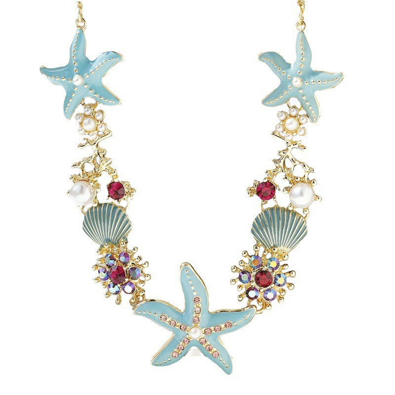 Fashion Starfish Shell Clavicle Chain Female