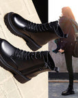 Velvet Motorcycle Internet Celebrity Girl Short Boots