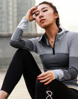 Women Hooded running  Long Sleeve Sweatshirt