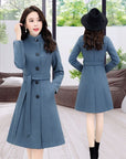 Fashion Slim-fitting Loose Woolen Coat Women