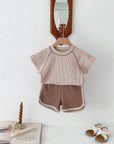 Clothes For Babies Summer Unisex Baby Short Sleeve Outfit Top Shorts