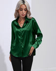 Solid Color Satin Shirt