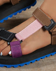 Velcro Beach Shoes Thick-soled Color Matching Strap Sandals Thnic Style Shoes Women