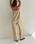 Puffy Camisole Wide-leg Pants Hot Girl Suit