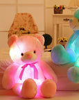 Creative Light Up LED Teddy Bear Stuffed Animals Plush Toy Colorful Glowing Christmas Gift For Kids Pillow