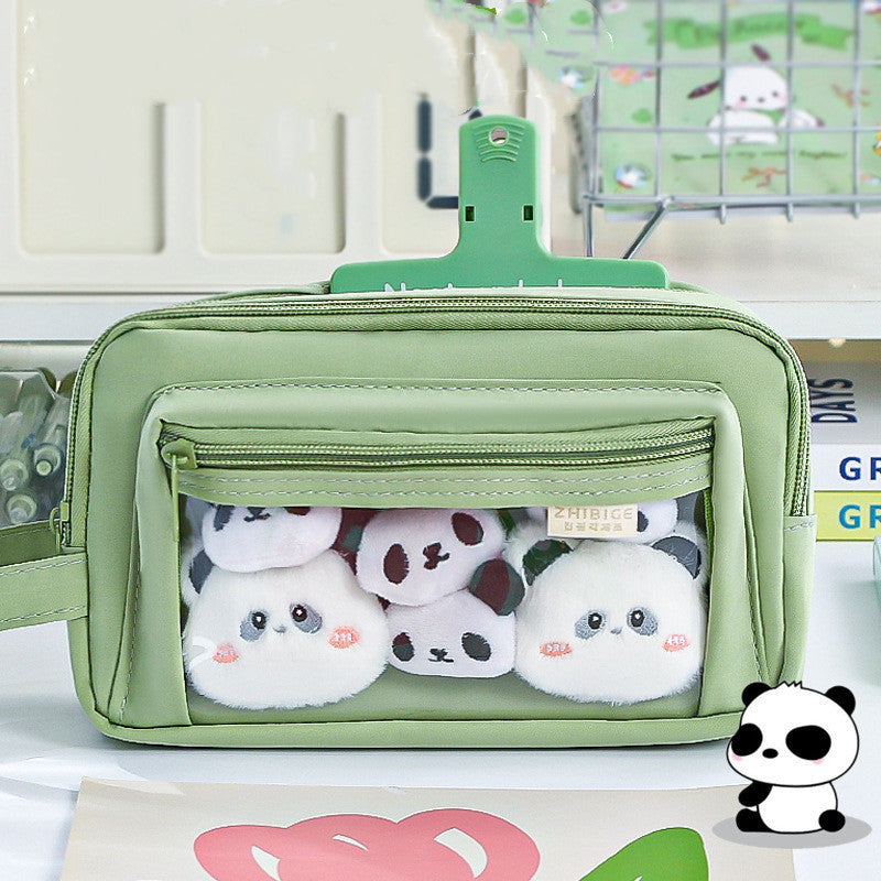 Large Capacity Cartoon Transparent Pencil Case