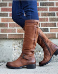 Low Heel High Leg Boots