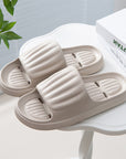 Summer Solid Color Stripe Slippers Non-slip Floor Bathroom Slipper Indoor House Shoes For Men Women Couples