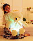 Creative Light Up LED Teddy Bear Stuffed Animals Plush Toy Colorful Glowing Christmas Gift For Kids Pillow