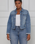 Stretch Denim Jacket Women Slim Short Jacket