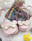 Cute And Adorable Bowknot Soft Girl Student Children's Small Bag Pu Female