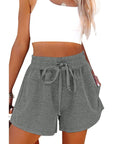 Women's Lace Up Casual Pocket Solid Color Shorts