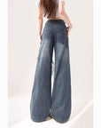 Women's High Waist Love Strap Design Jeans