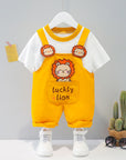 Children's Clothing Baby Summer Cartoon Short-sleeved Overalls