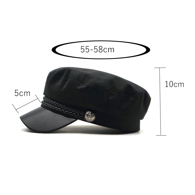 Retro Borderless Sports Flat Top Beret Women