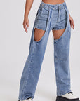 Street Jeans Women's Straight Ripped Trousers