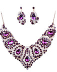 Colorful Bridal Necklace And Earring Set