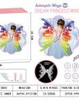 Girls Electrical Butterfly Wings With Lights Glowing Shiny Dress Up Moving Fairy Wings For Birthday Wedding Christmas Halloween